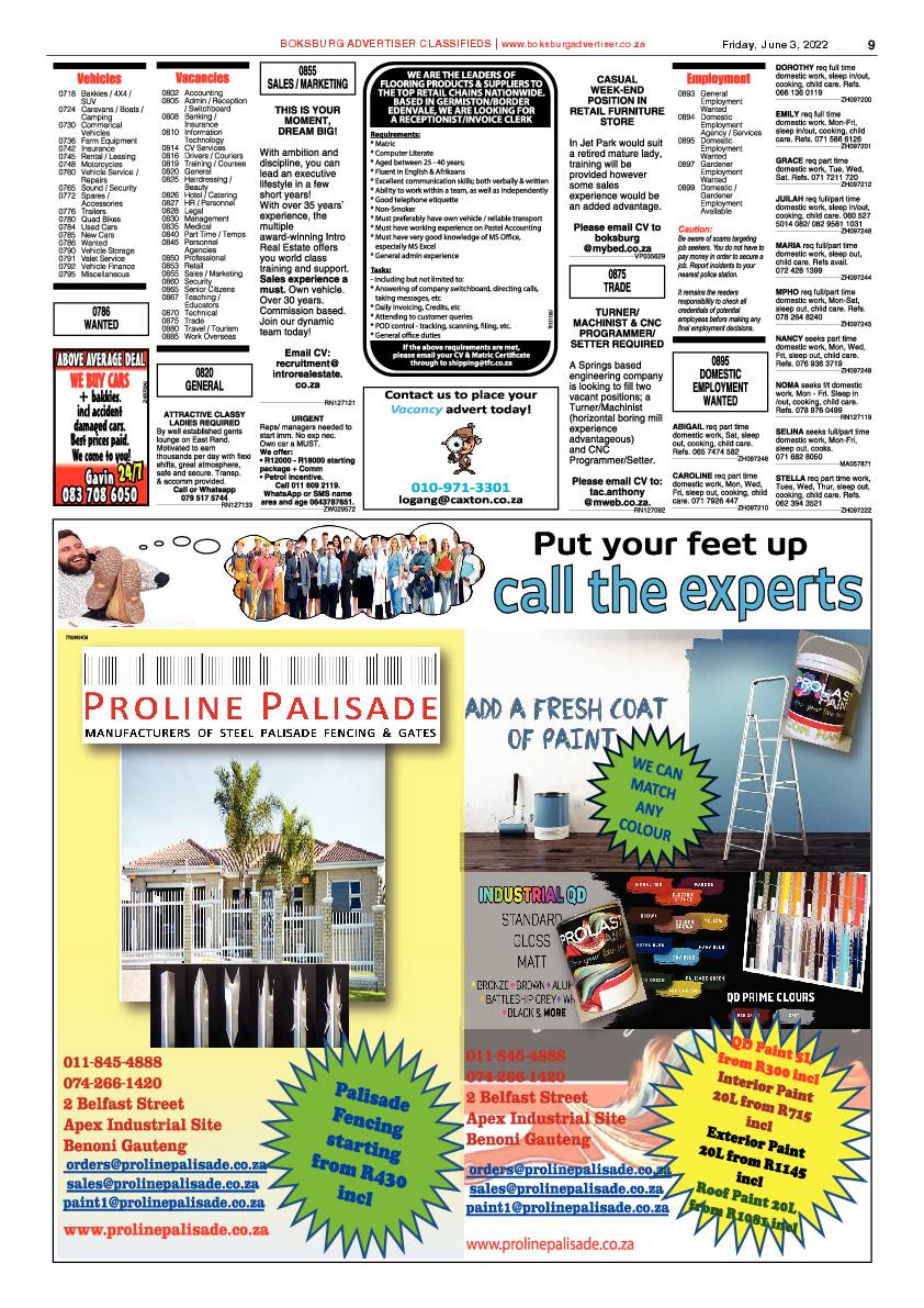 Boksburg Advertiser 3 June 2022 page 9