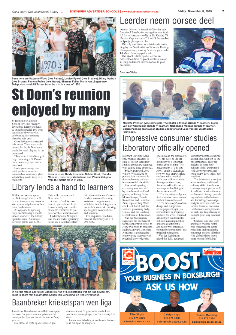 Boksburg Advertiser 3 November 2023 page 15