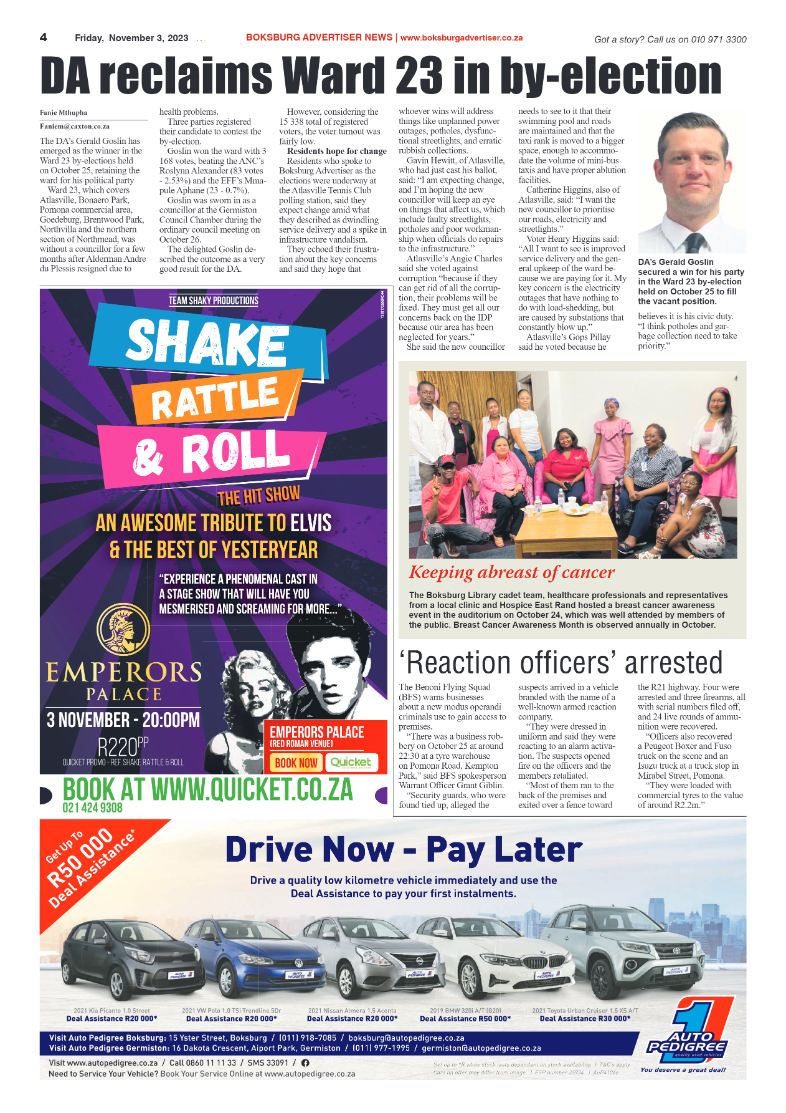 Boksburg Advertiser 3 November 2023 page 4