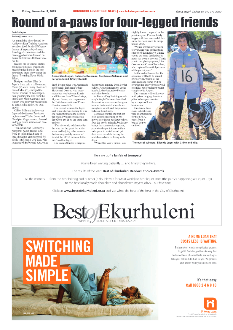 Boksburg Advertiser 3 November 2023 page 6