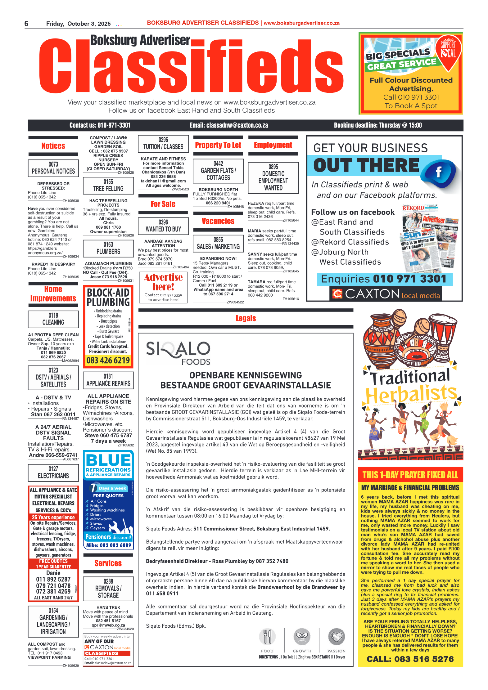 Boksburg Advertiser 3 October 2025 page 6