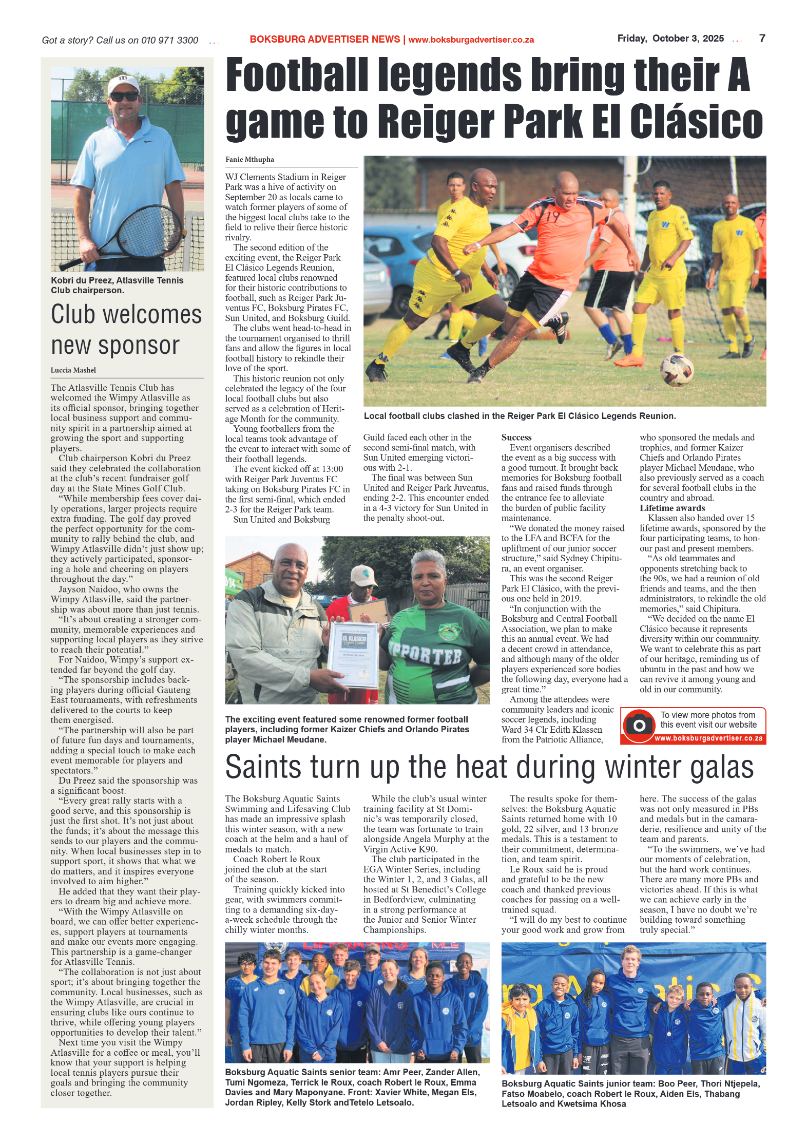 Boksburg Advertiser 3 October 2025 page 7