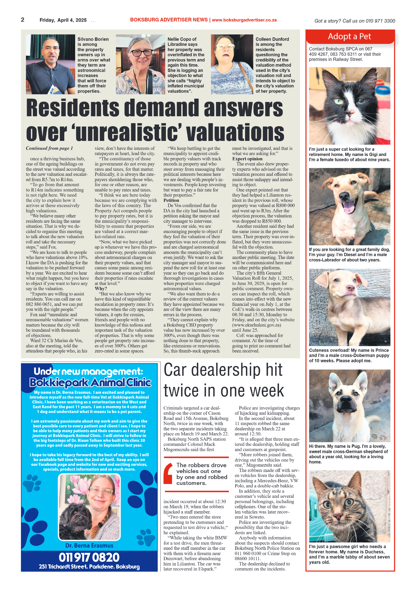 Boksburg Advertiser 4 April 2025 page 2