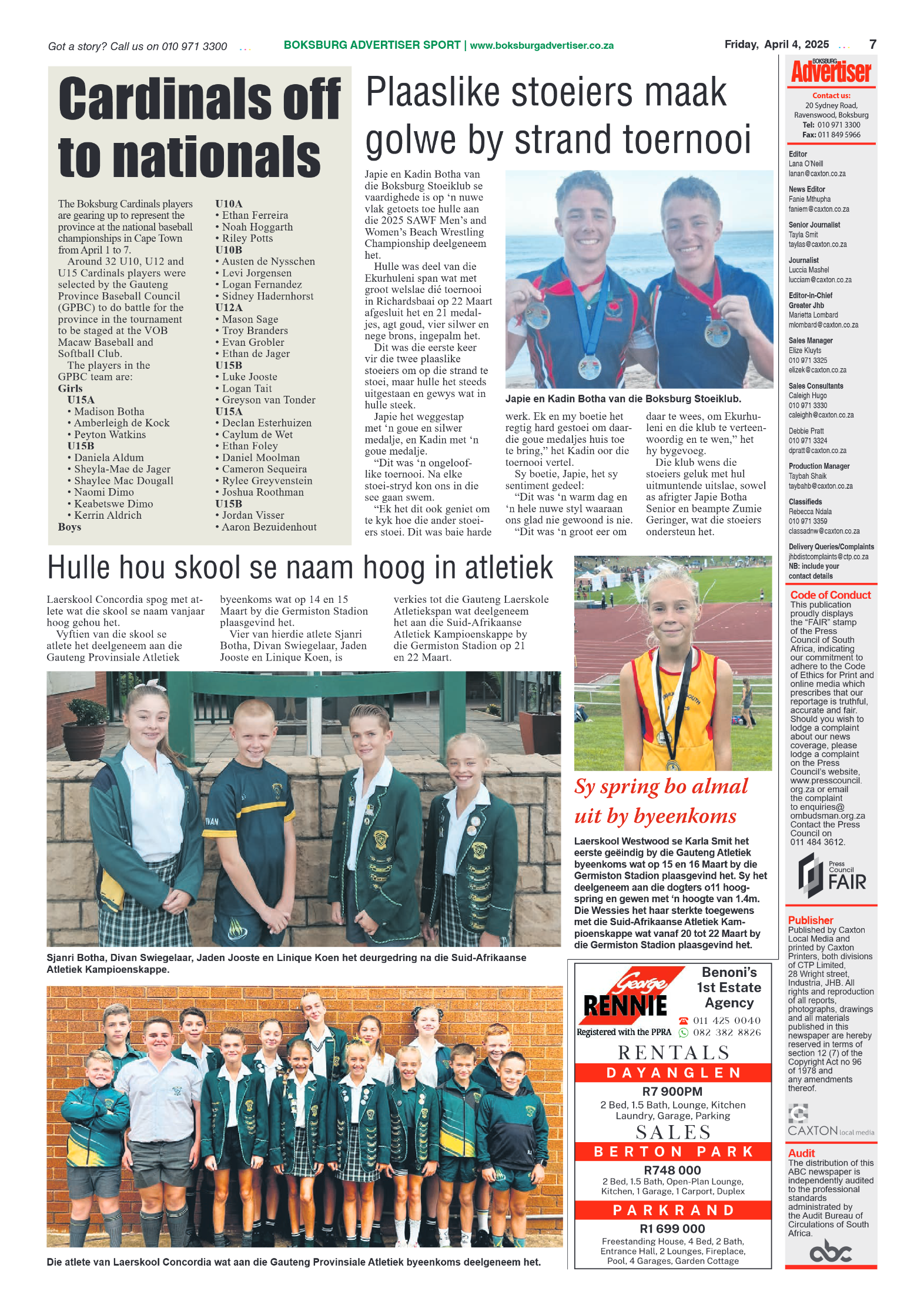 Boksburg Advertiser 4 April 2025 page 7