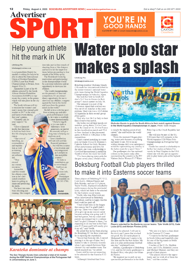 Boksburg Advertiser 4 August 2023 page 20