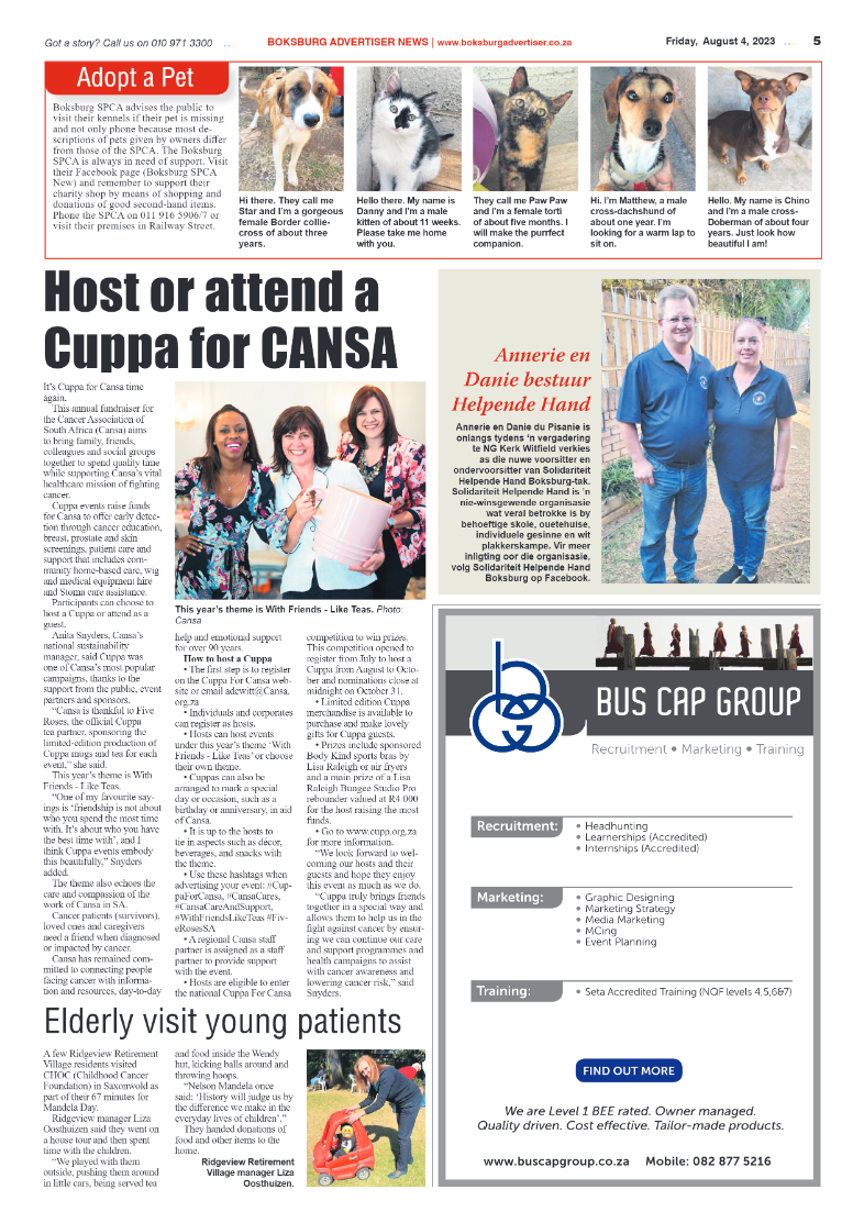 Boksburg Advertiser 4 August 2023 page 25