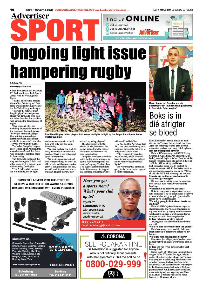 Boksburg Advertiser 4 February 2022 page 16