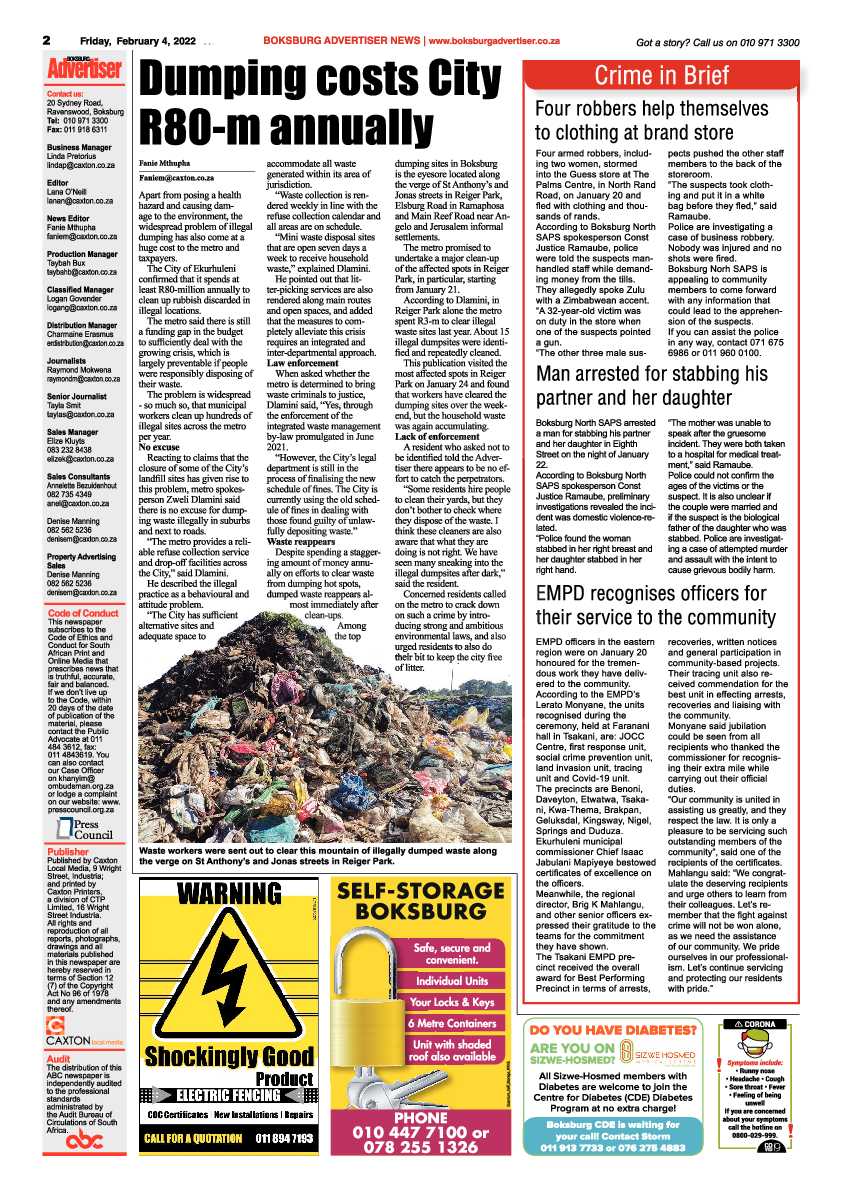 Boksburg Advertiser 4 February 2022 page 2