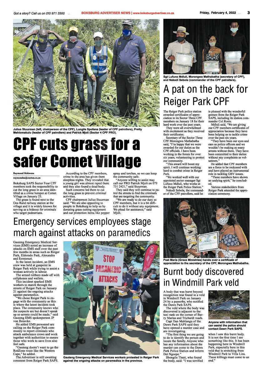 Boksburg Advertiser 4 February 2022 page 3
