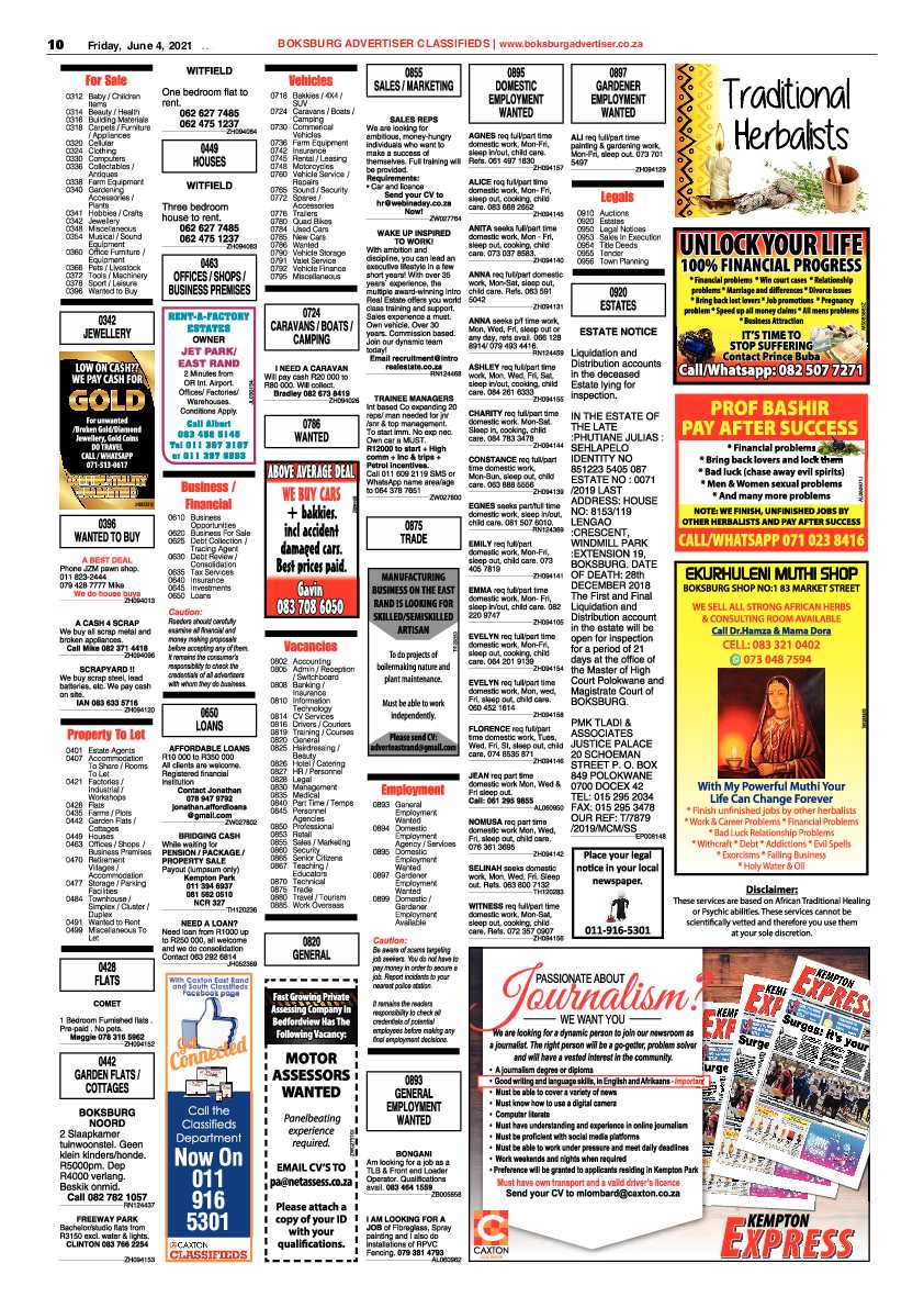 Boksburg Advertiser 4 June 2021 page 10