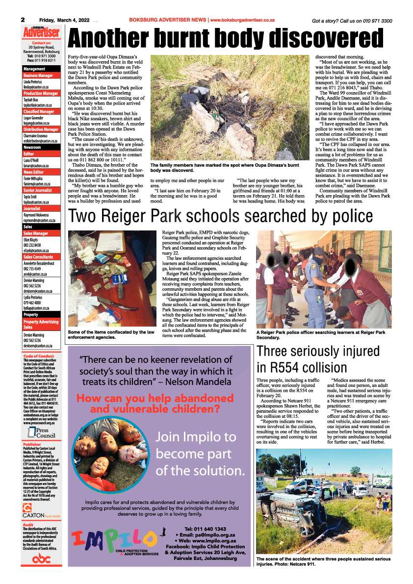 Boksburg Advertiser 4 March 2022 page 2