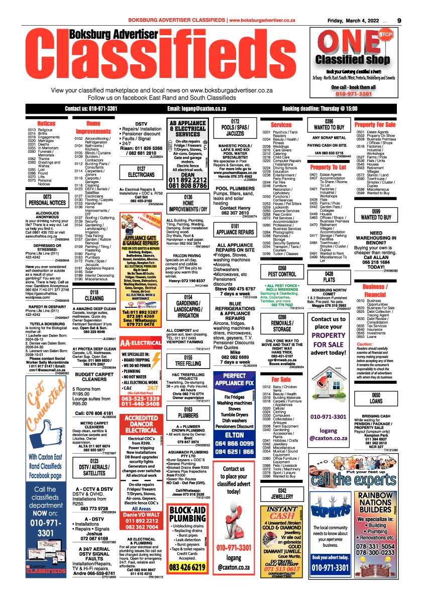 Boksburg Advertiser 4 March 2022 page 9
