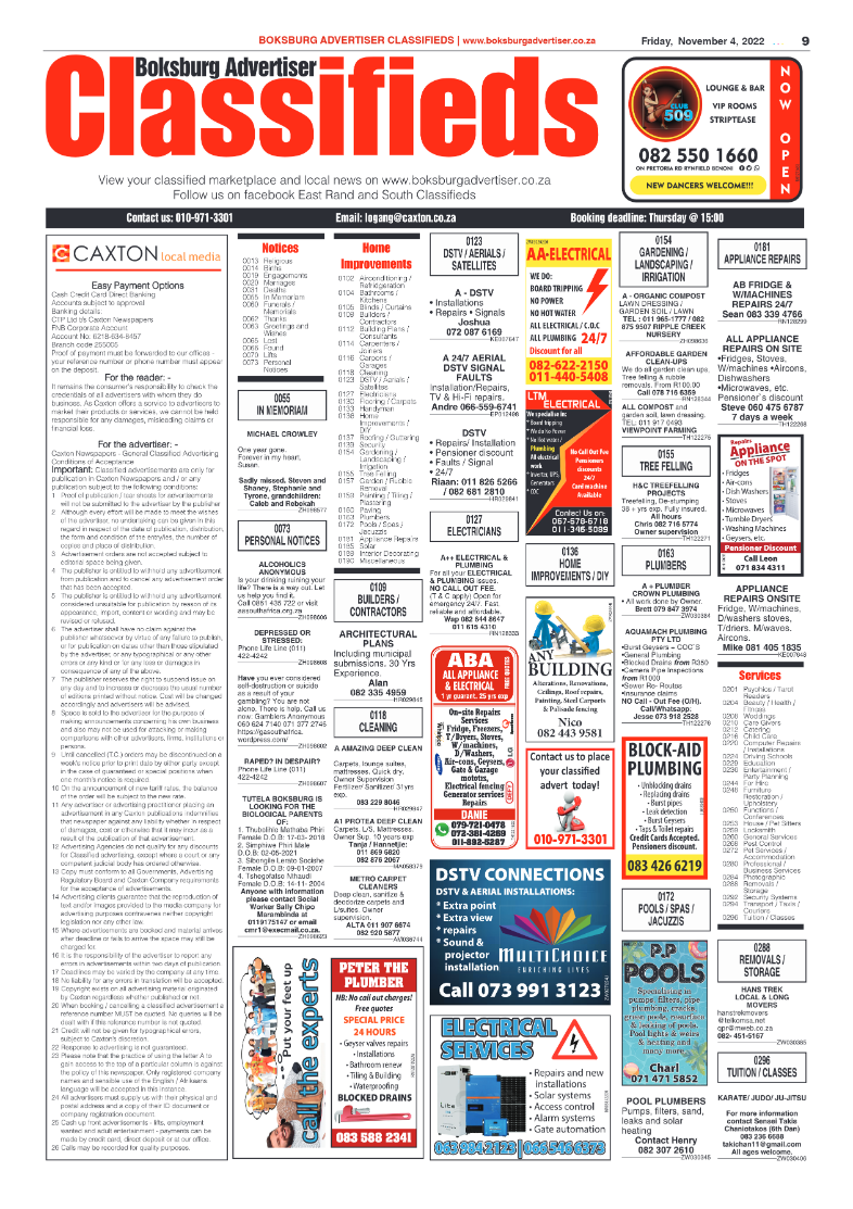 Boksburg Advertiser 4 Nov 2022 page 17