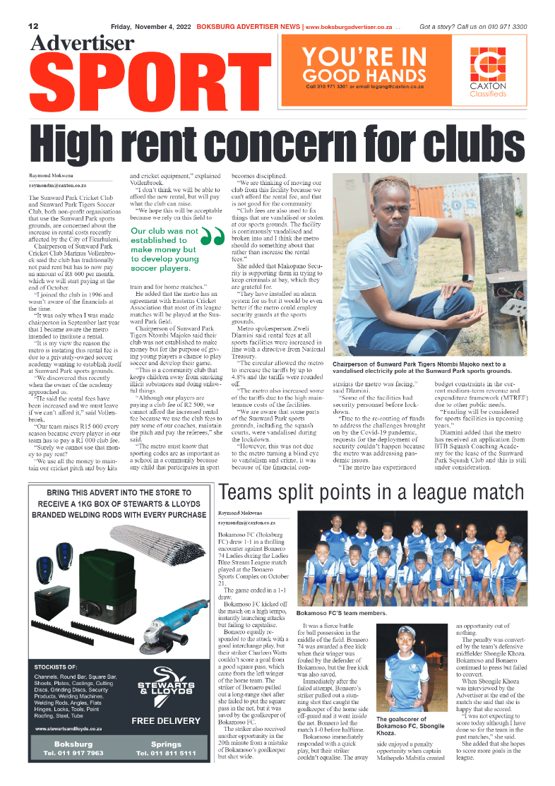 Boksburg Advertiser 4 Nov 2022 page 20