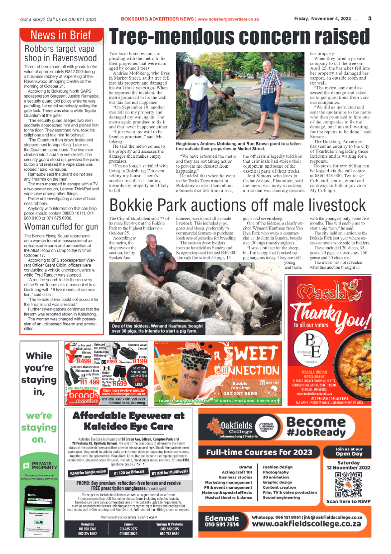 Boksburg Advertiser 4 Nov 2022 page 3