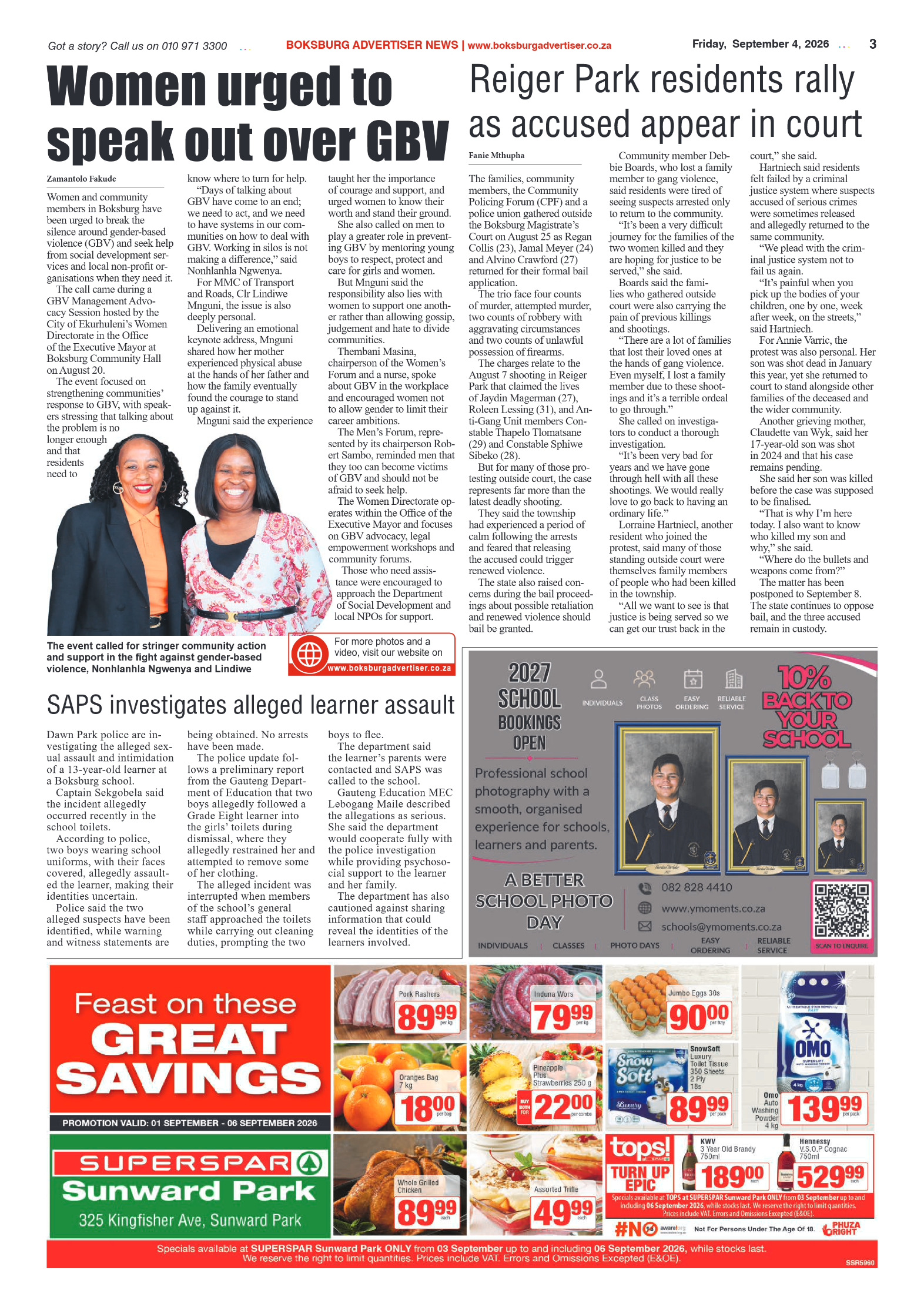 Boksburg Advertiser 4 September 2026 page 3