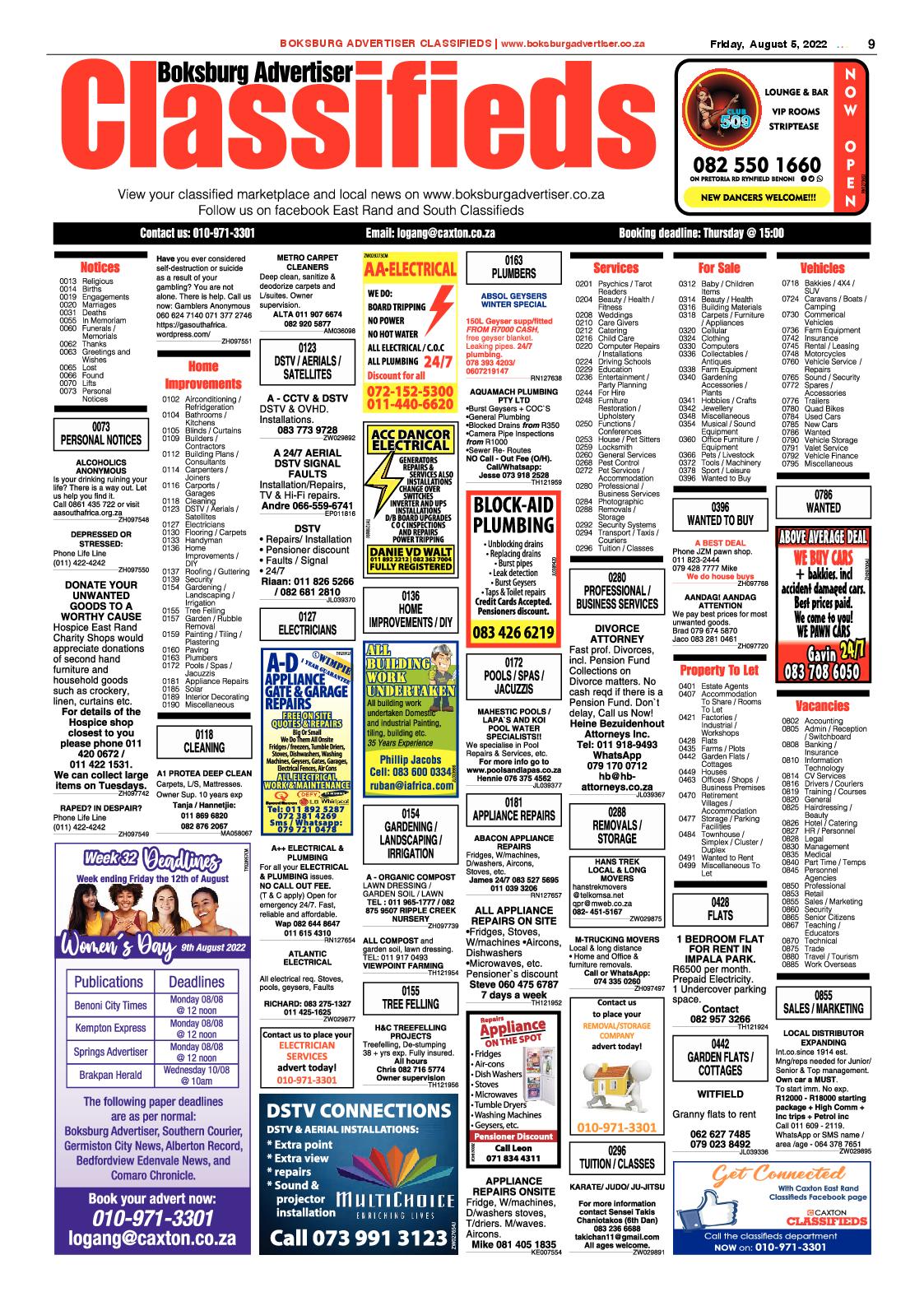 Boksburg Advertiser 5 August 2022 page 17