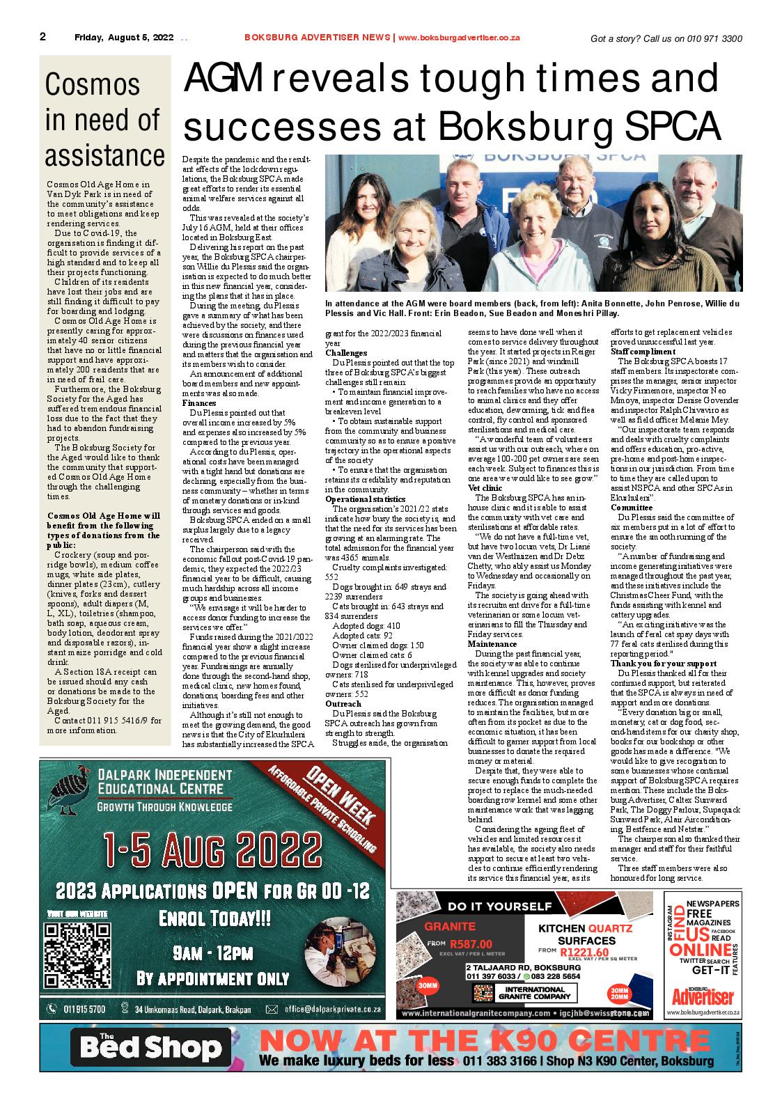 Boksburg Advertiser 5 August 2022 page 2