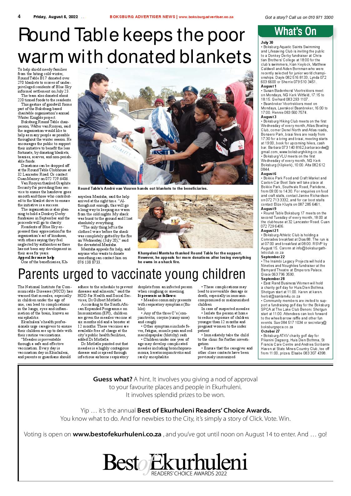 Boksburg Advertiser 5 August 2022 page 4