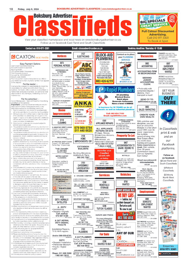 Boksburg Advertiser 5 July 2024 page 10
