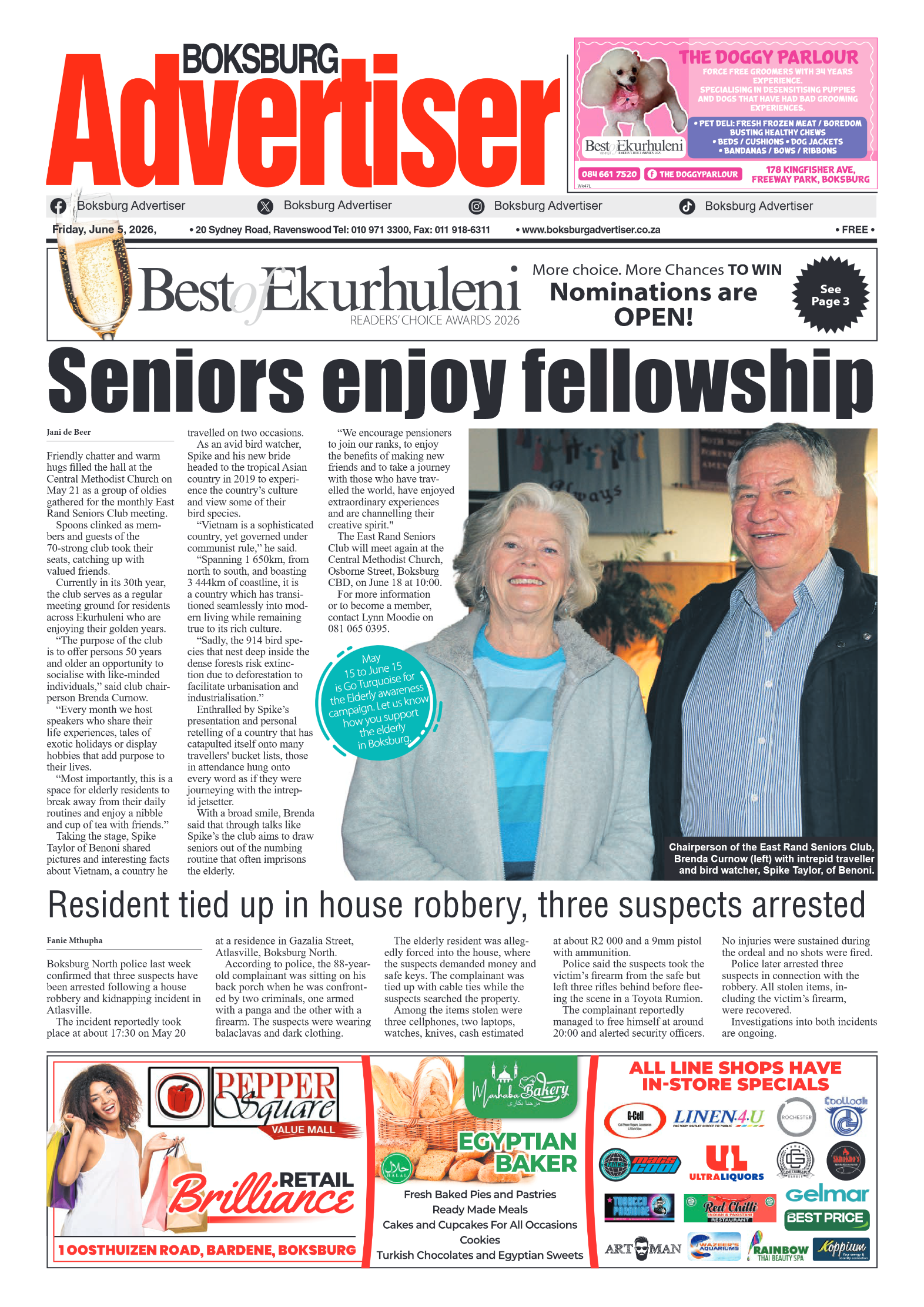 Boksburg Advertiser 5 June 2026 page 1