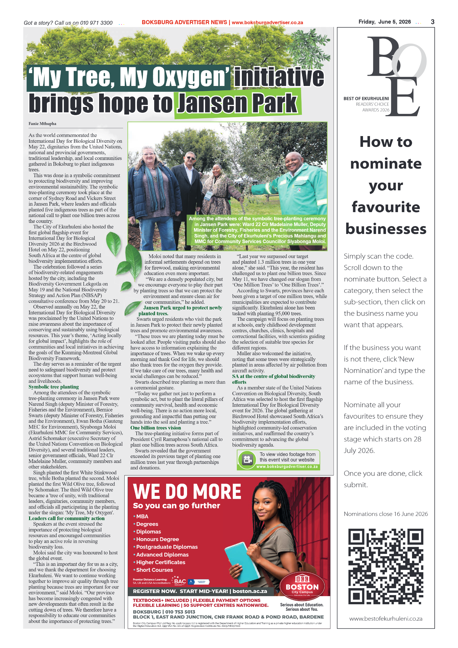 Boksburg Advertiser 5 June 2026 page 3