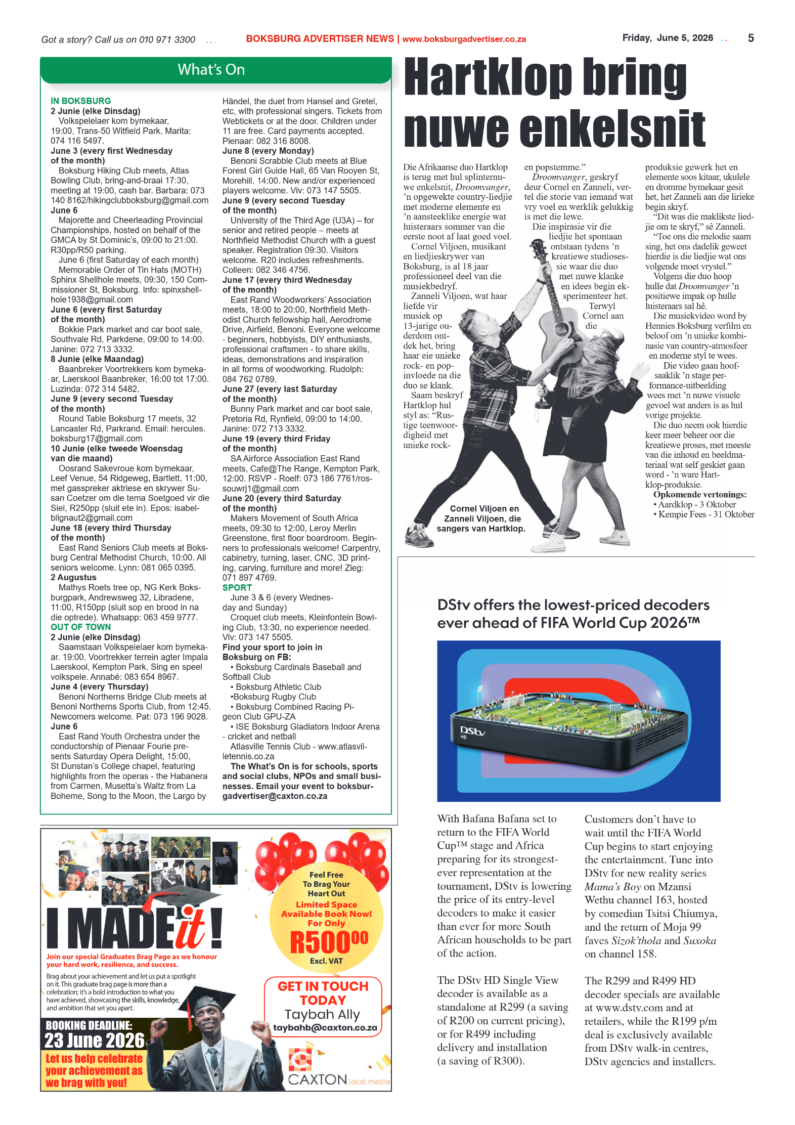 Boksburg Advertiser 5 June 2026 page 5
