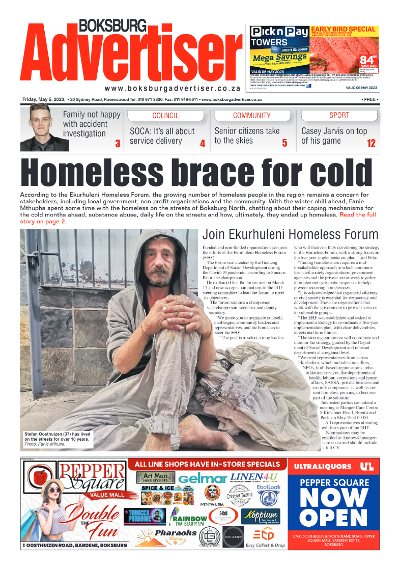 Boksburg Advertiser 5 May 2023 page 1