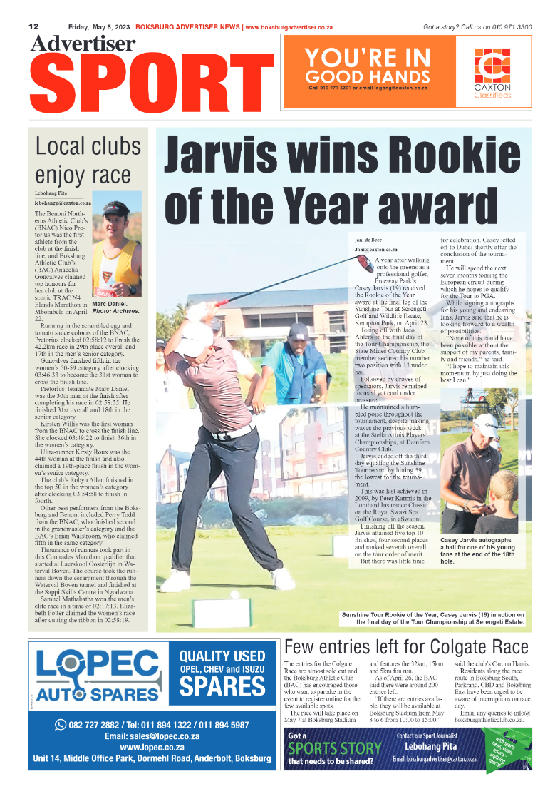 Boksburg Advertiser 5 May 2023 page 12