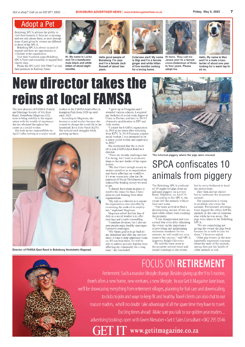 Boksburg Advertiser 5 May 2023 page 7