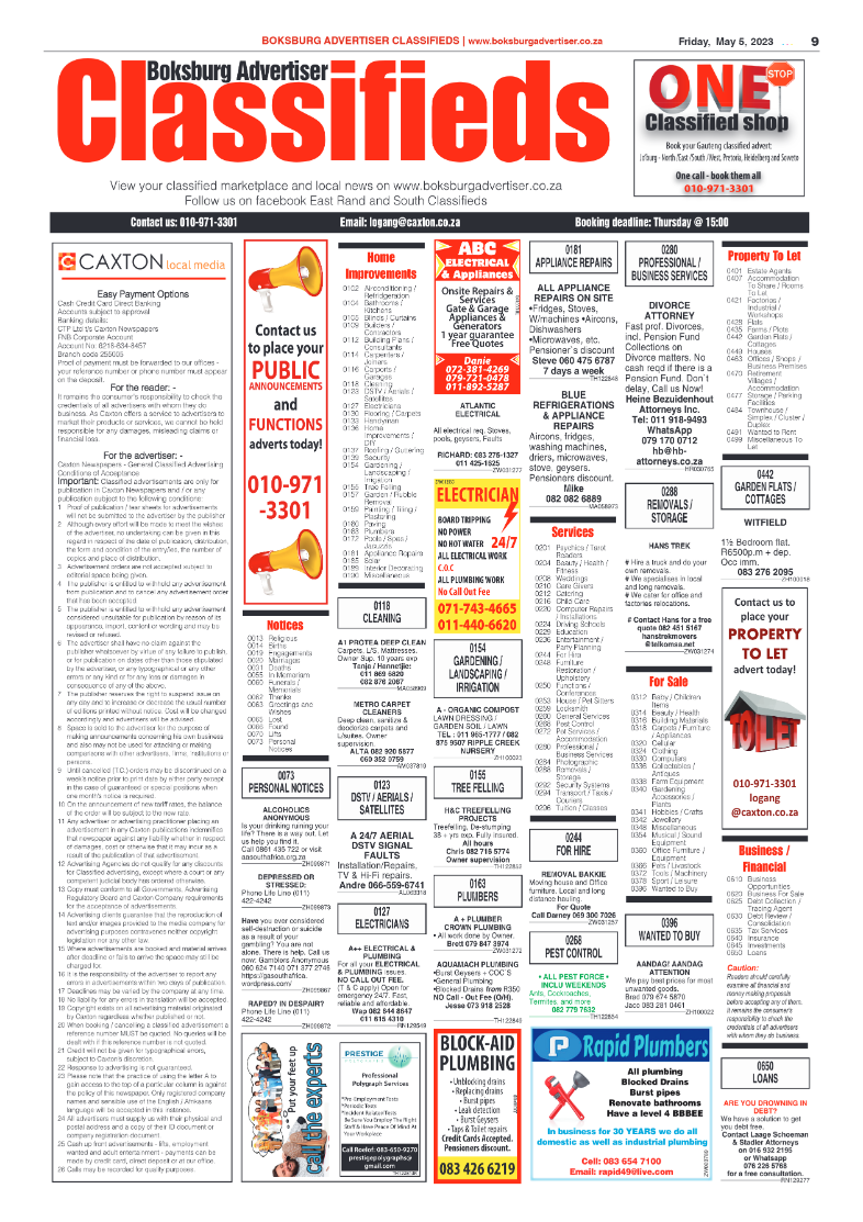 Boksburg Advertiser 5 May 2023 page 9