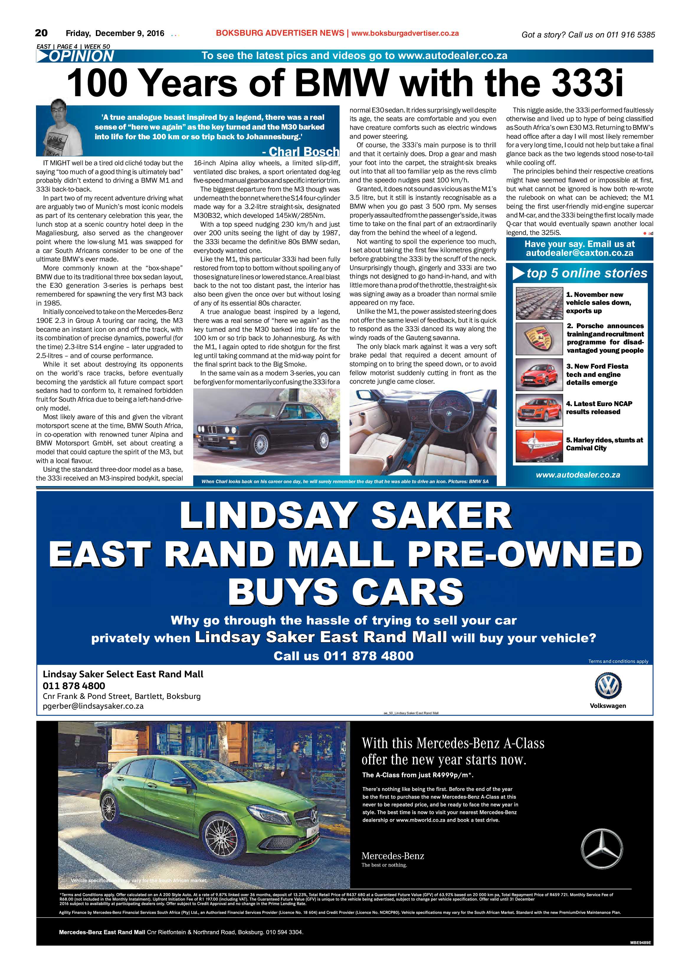 Boksburg Advertiser 6 Dec 2016 page 20
