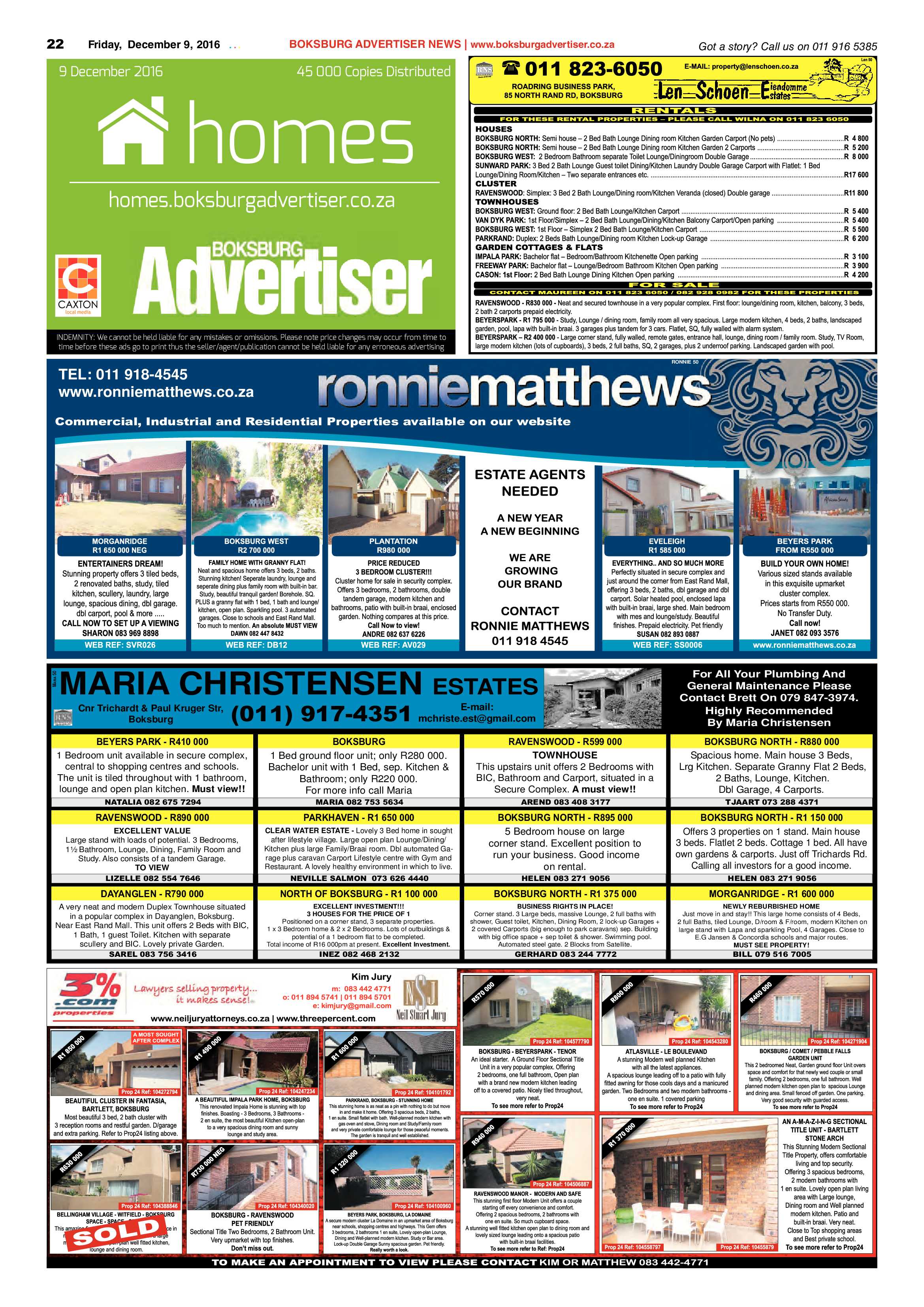 Boksburg Advertiser 6 Dec 2016 page 22