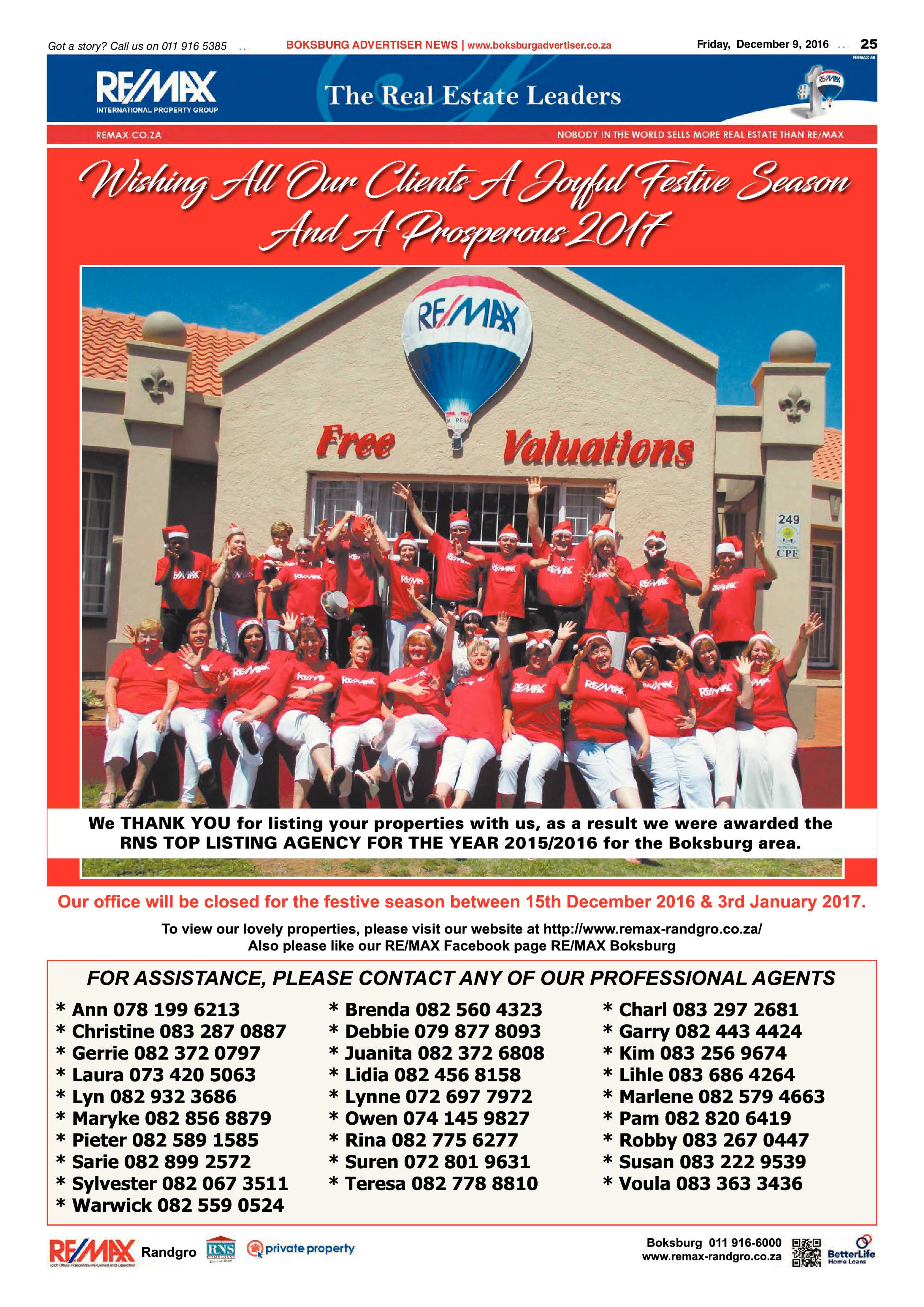 Boksburg Advertiser 6 Dec 2016 page 25