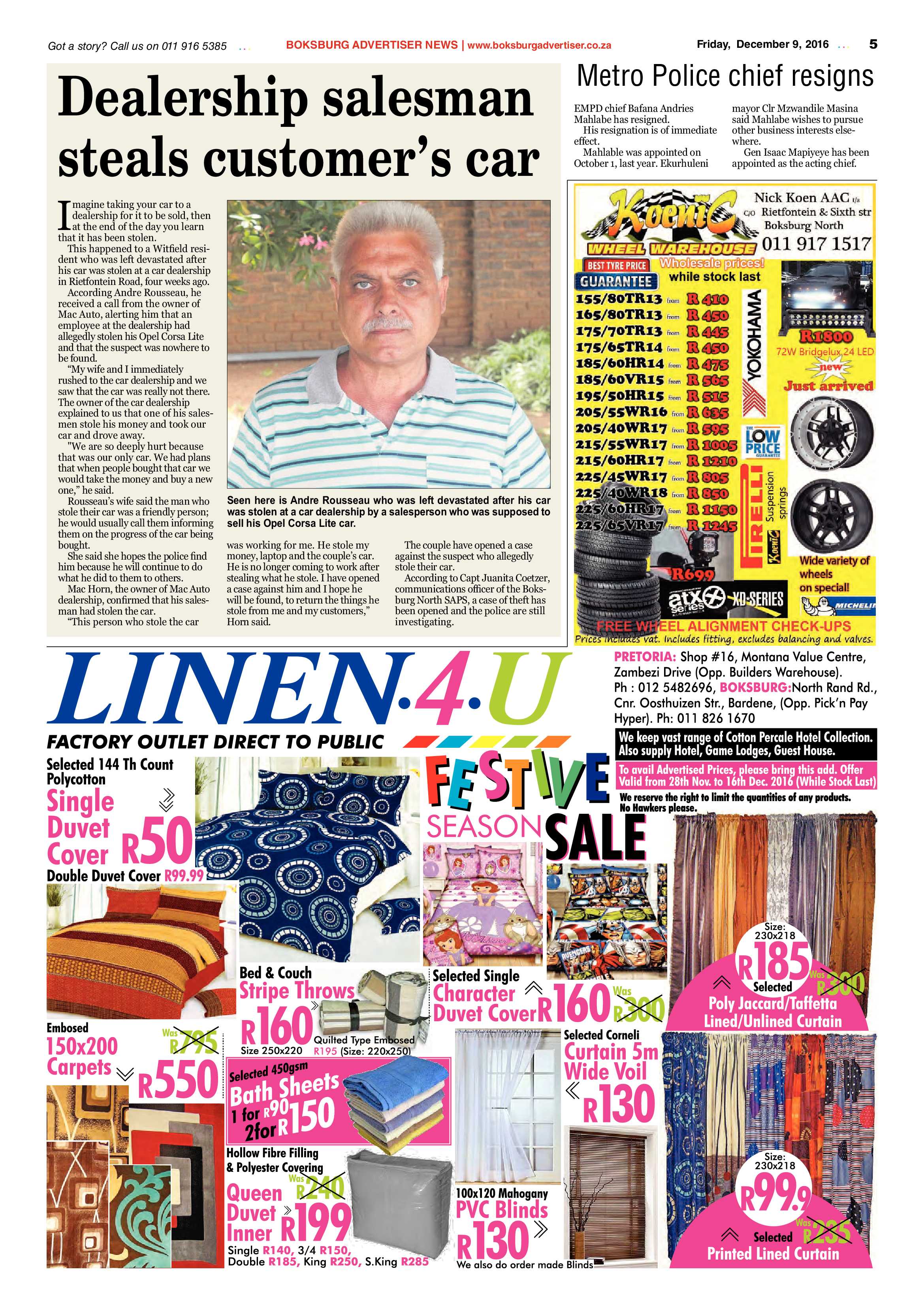 Boksburg Advertiser 6 Dec 2016 page 5
