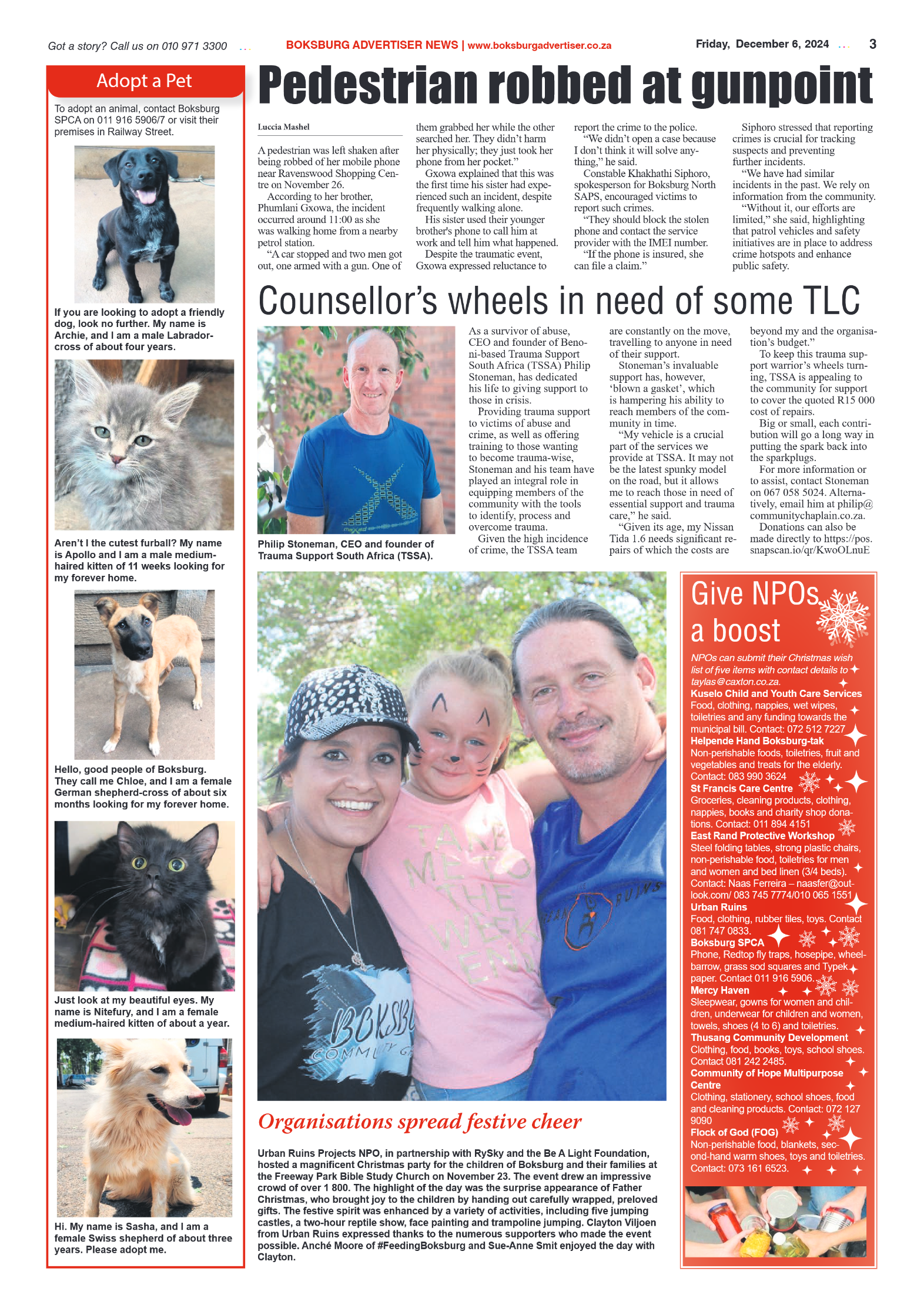 Boksburg Advertiser 6 December 2024 page 3