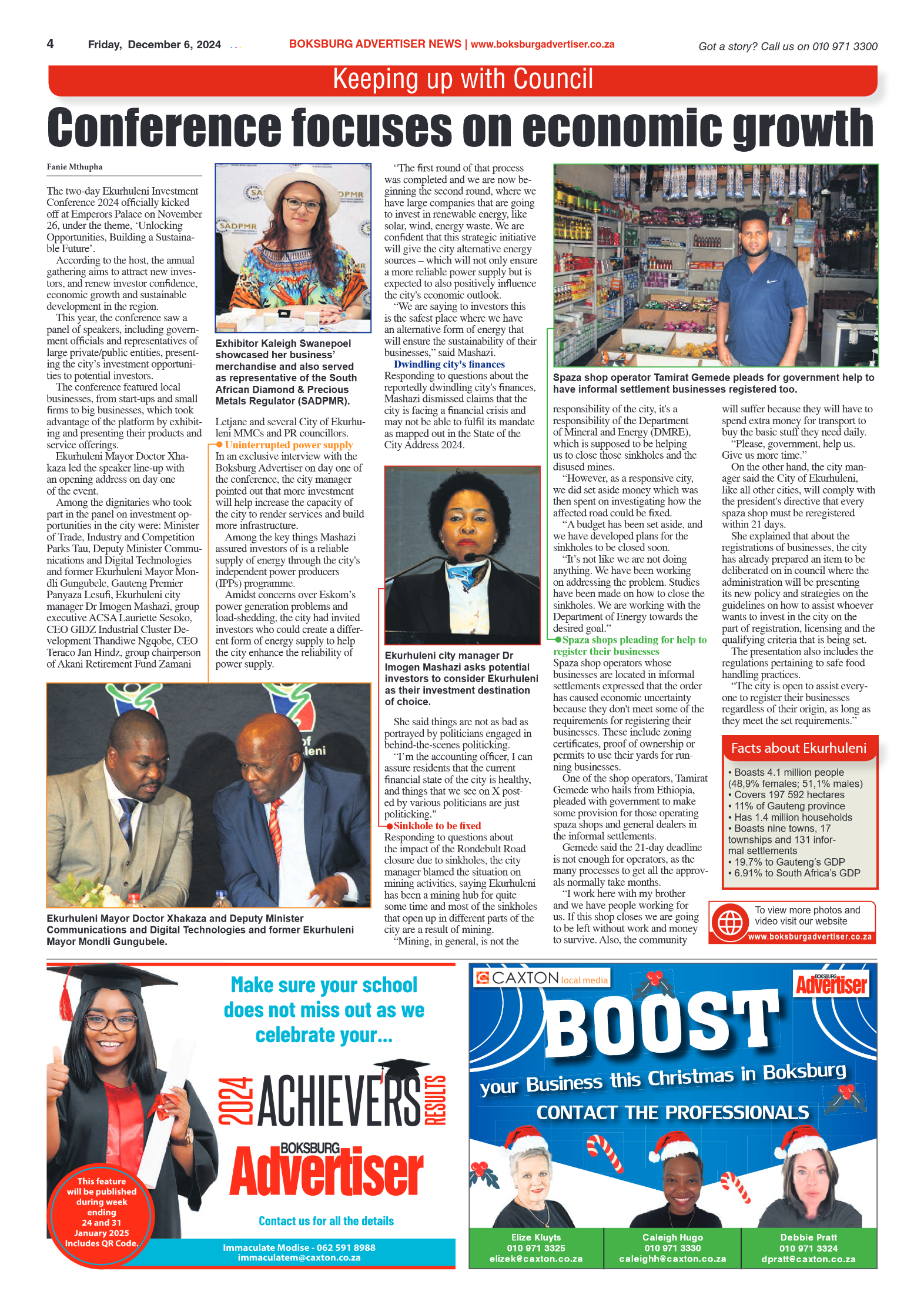 Boksburg Advertiser 6 December 2024 page 4