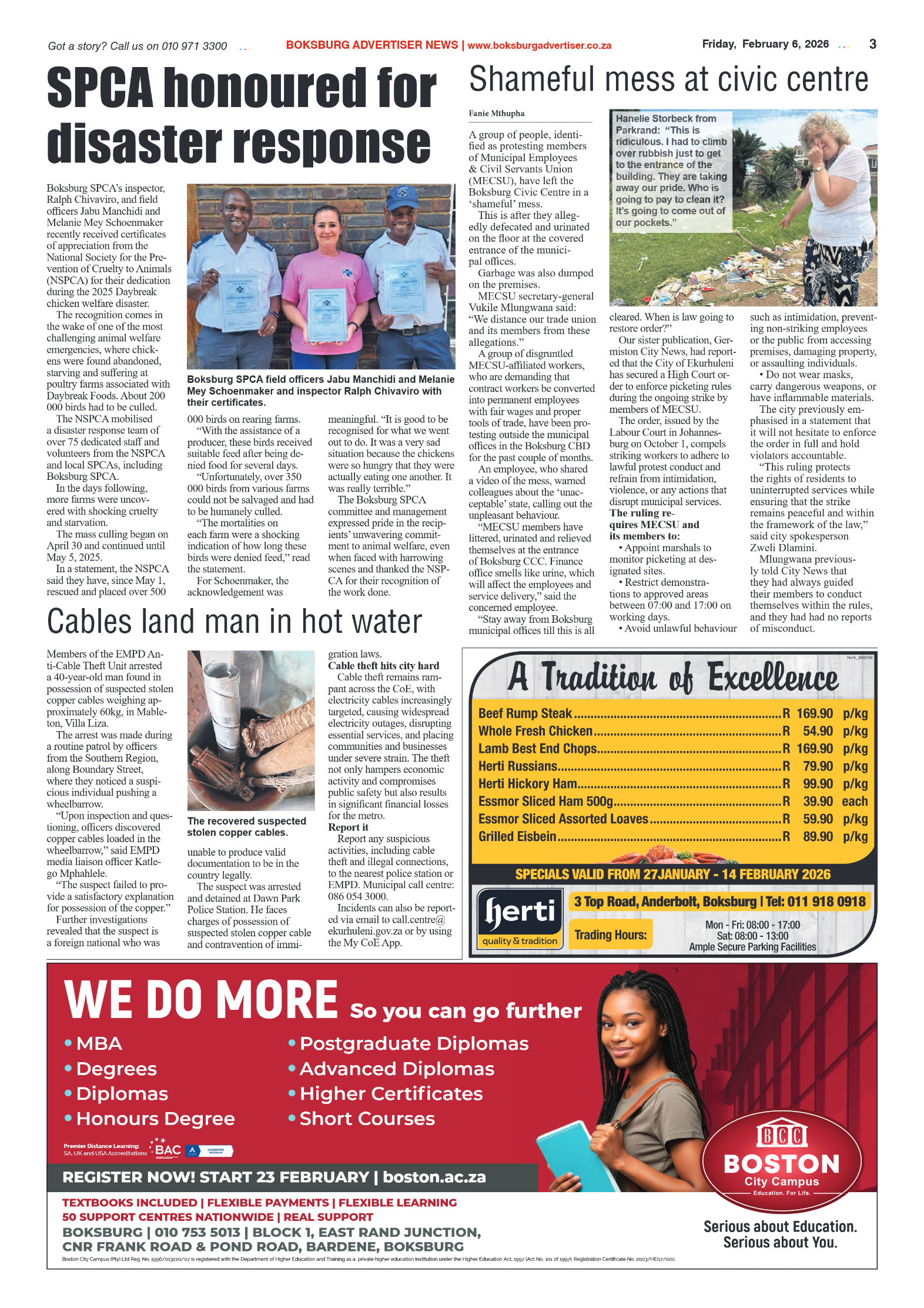 Boksburg Advertiser 6 February 2026 page 3
