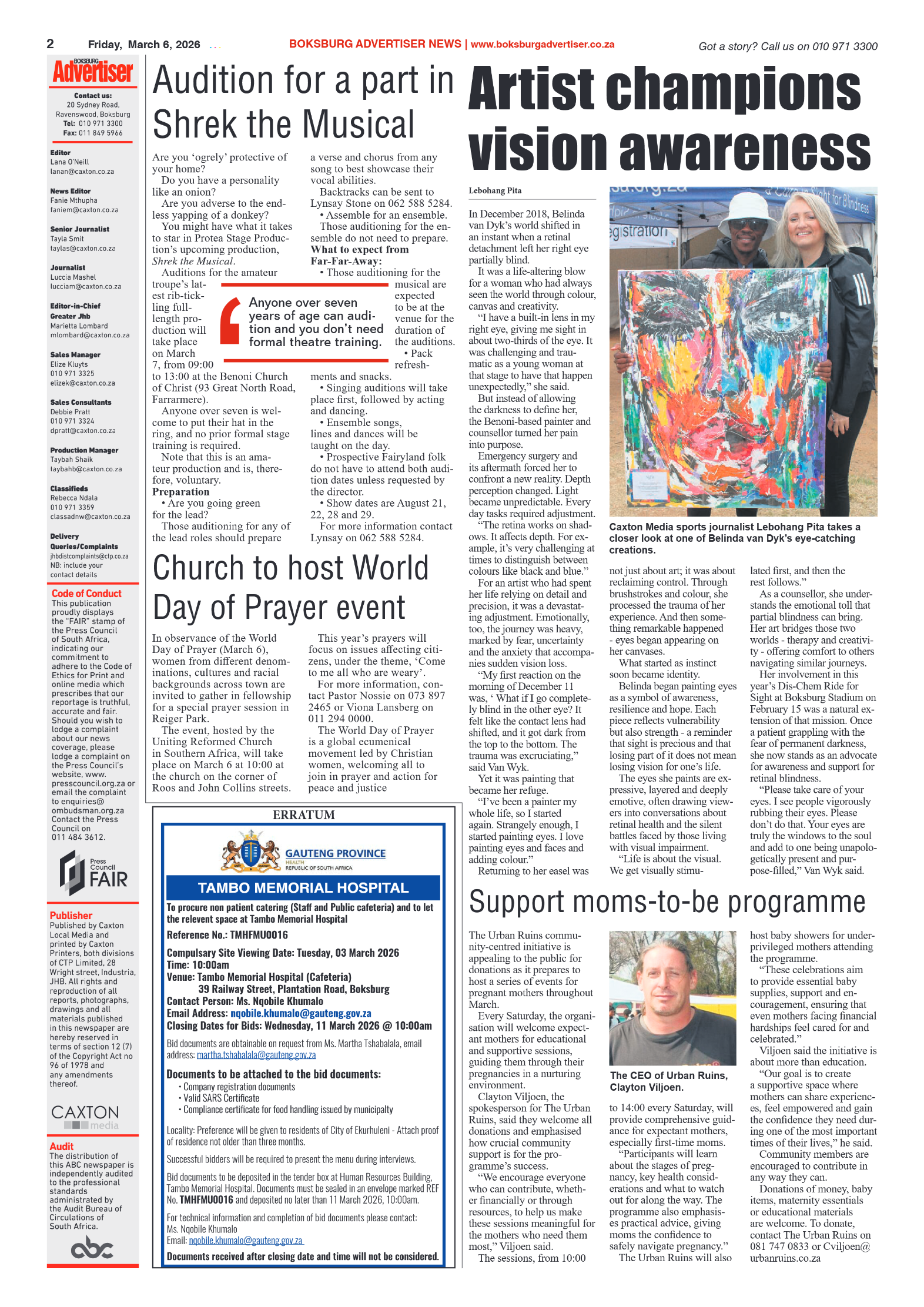 Boksburg Advertiser 6 March 2026 page 2