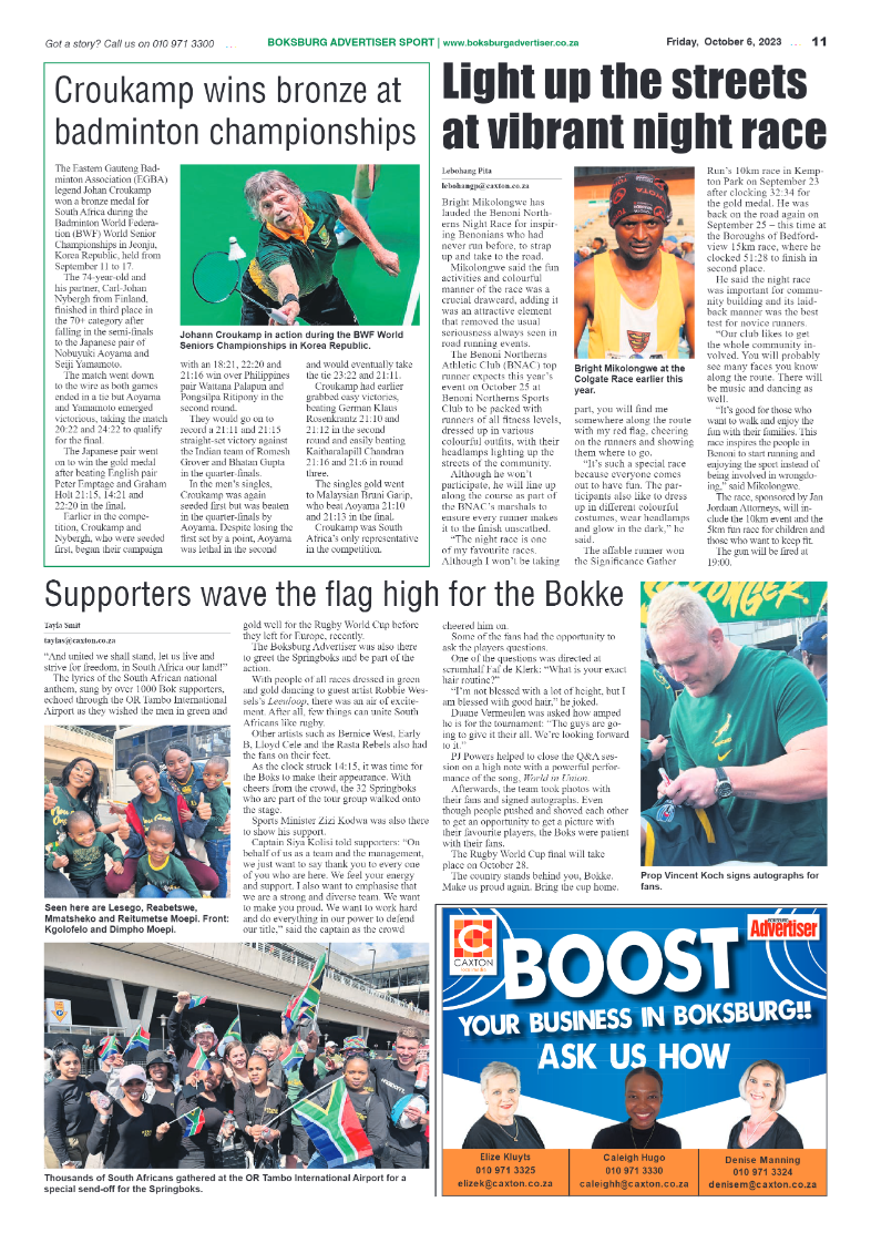 Boksburg Advertiser 6 October 2023 page 11