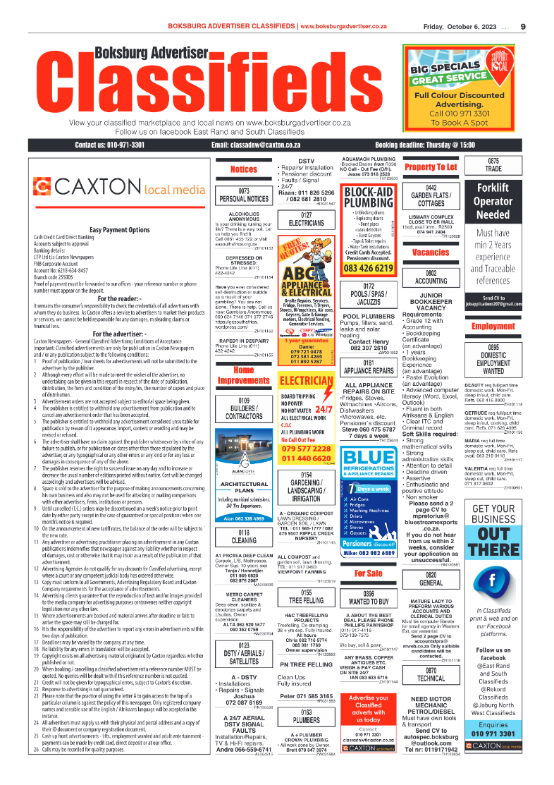 Boksburg Advertiser 6 October 2023 page 9