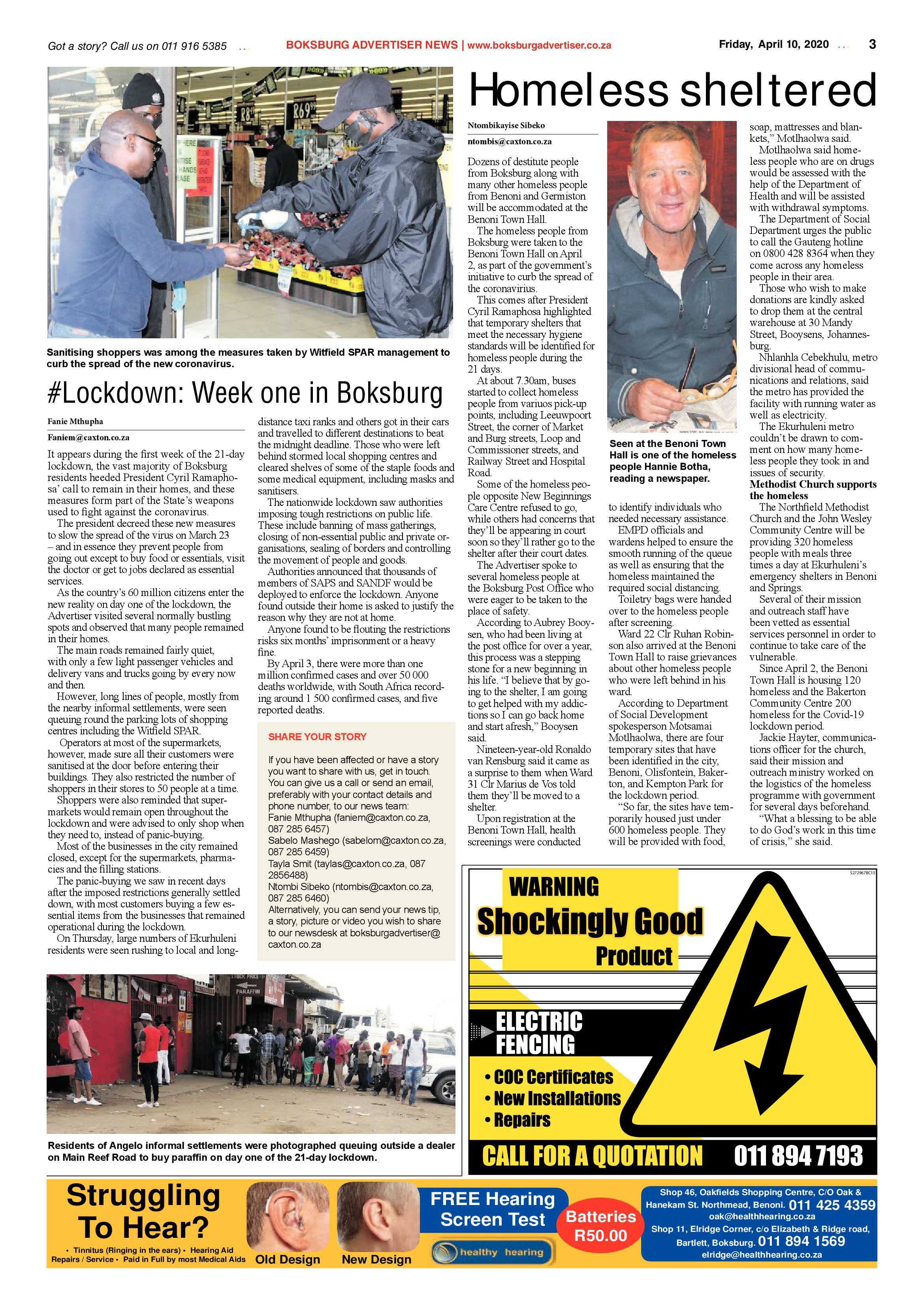 Boksburg Advertiser 7 April 2020 page 3