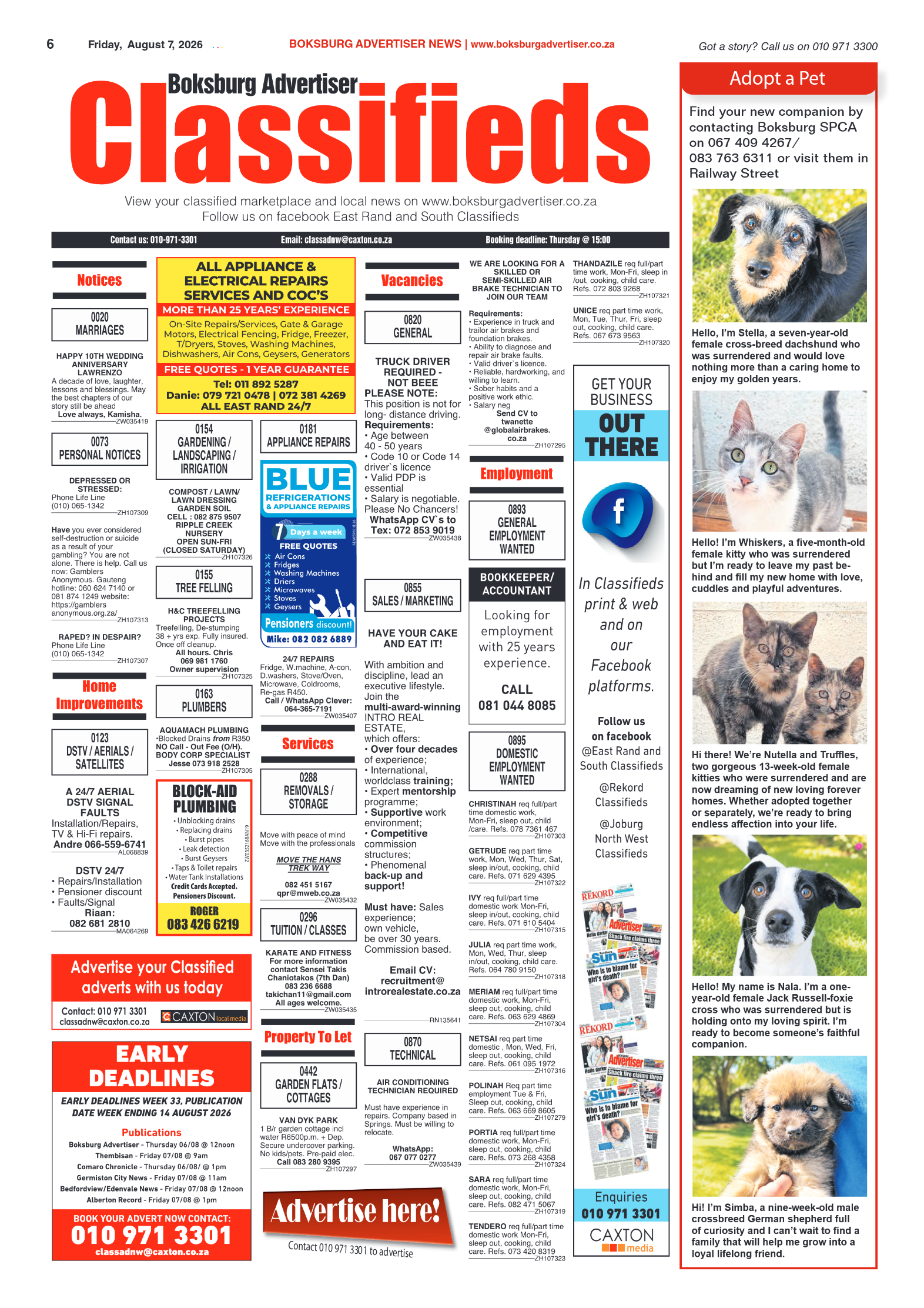 Boksburg Advertiser 7 August 2026 page 8