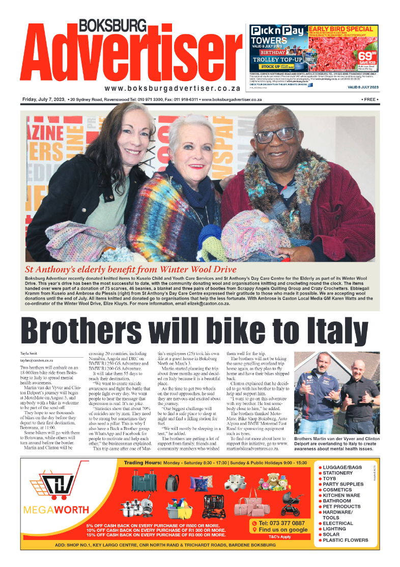 Boksburg Advertiser 7 July 2023 page 1