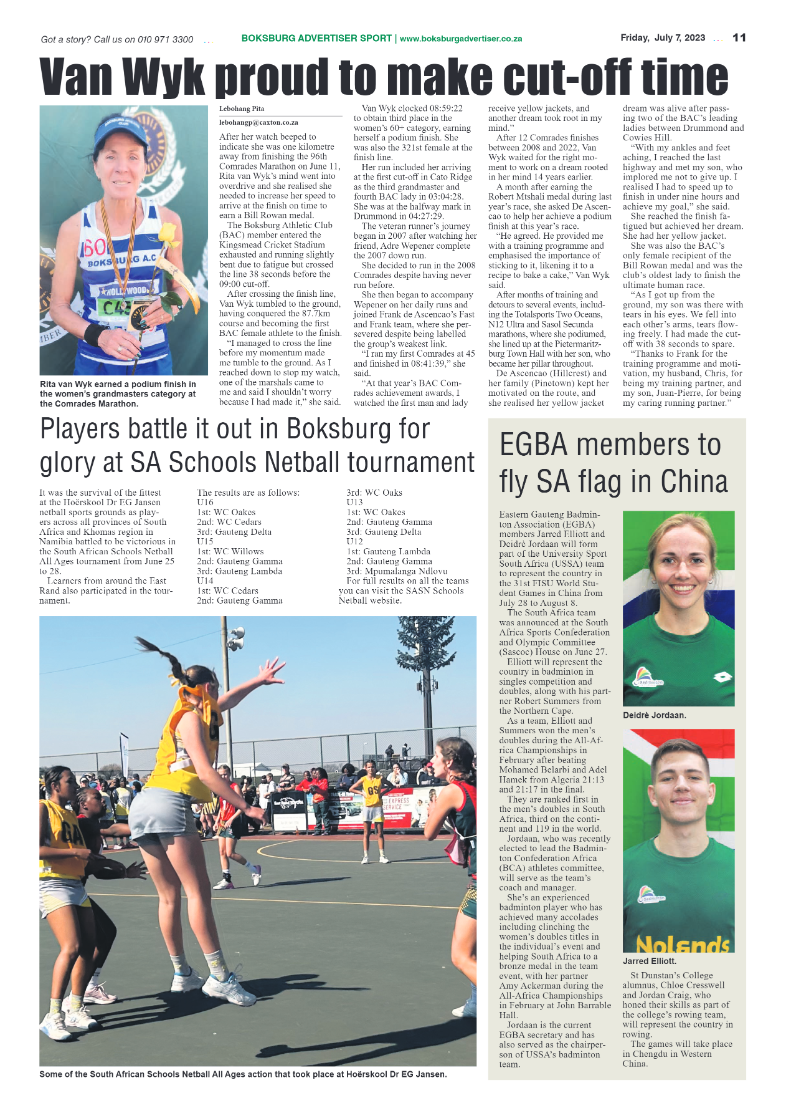 Boksburg Advertiser 7 July 2023 page 11