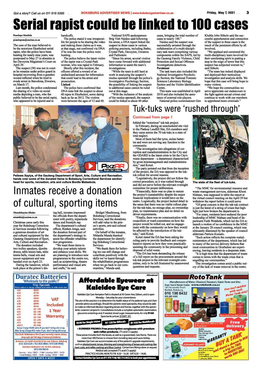 Boksburg Advertiser 7 May 2021 page 3