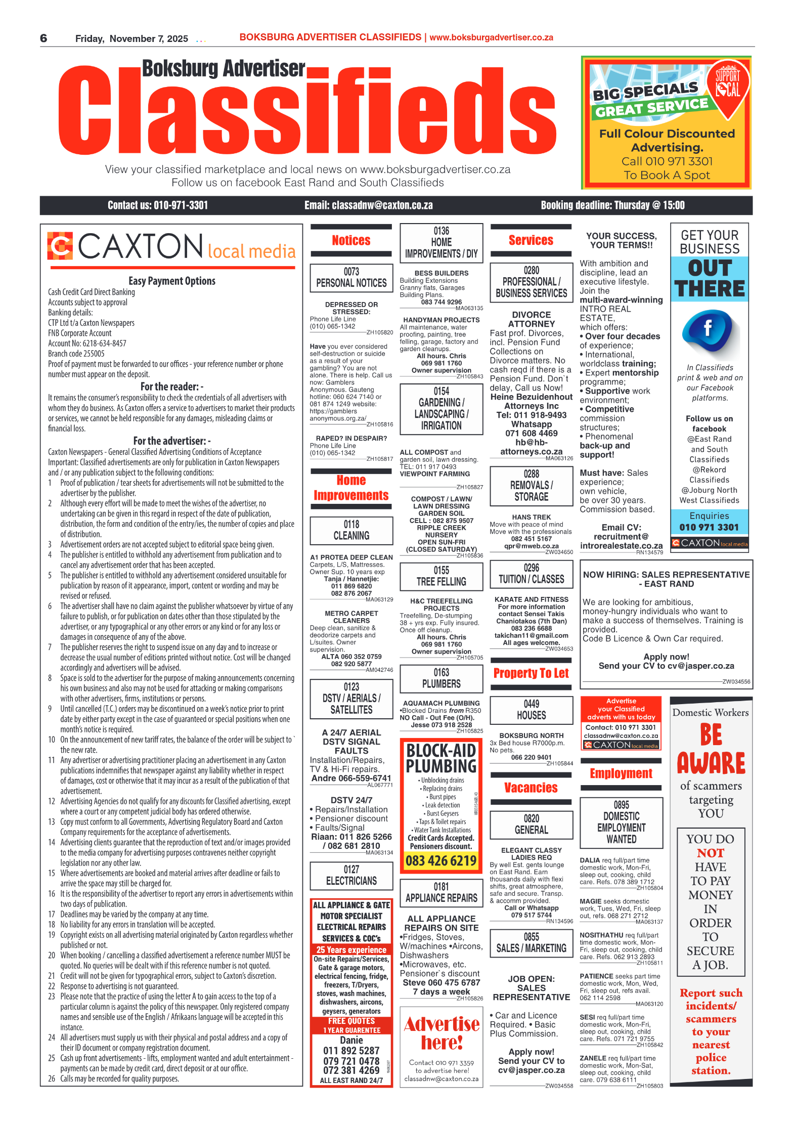 Boksburg Advertiser 7 November 2025 page 18