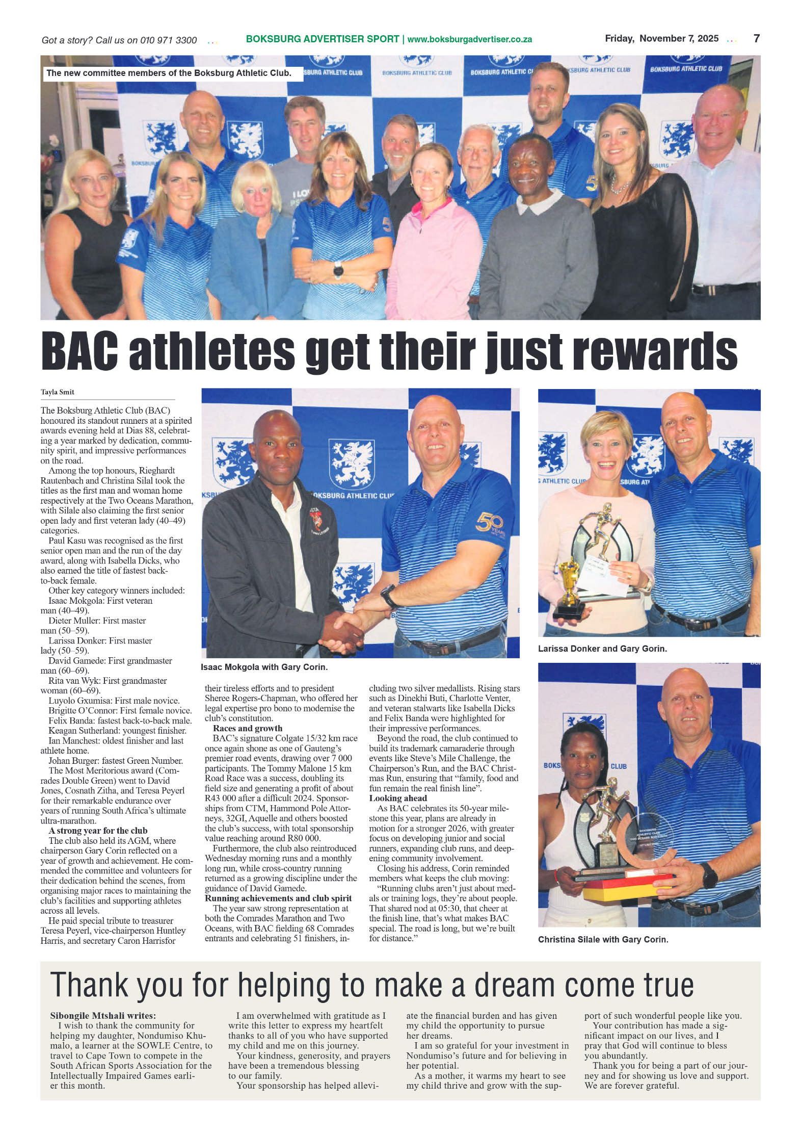 Boksburg Advertiser 7 November 2025 page 19