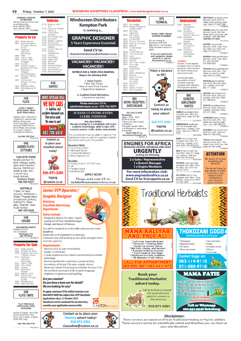 Boksburg Advertiser 7 October 2022 page 10