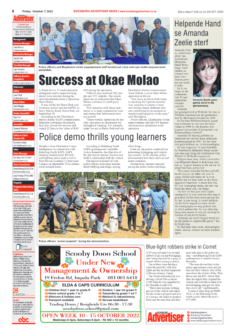 Boksburg Advertiser 7 October 2022 page 2